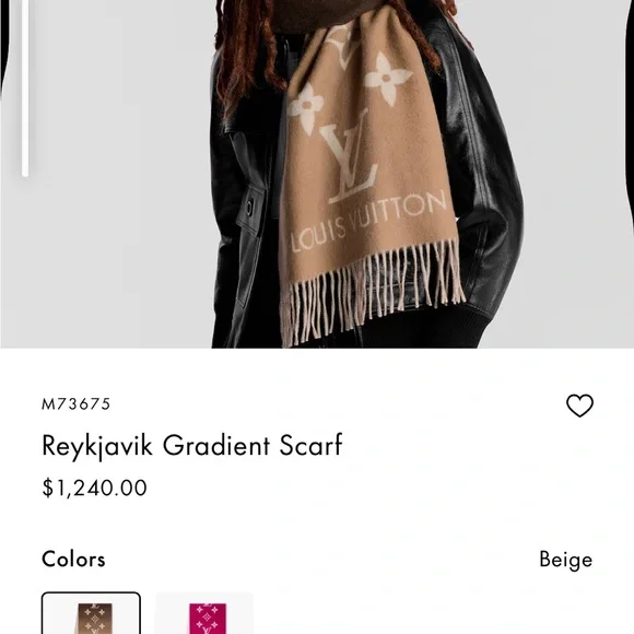 Louis Vuitton Chocolate and Caramel Monogram Scarf